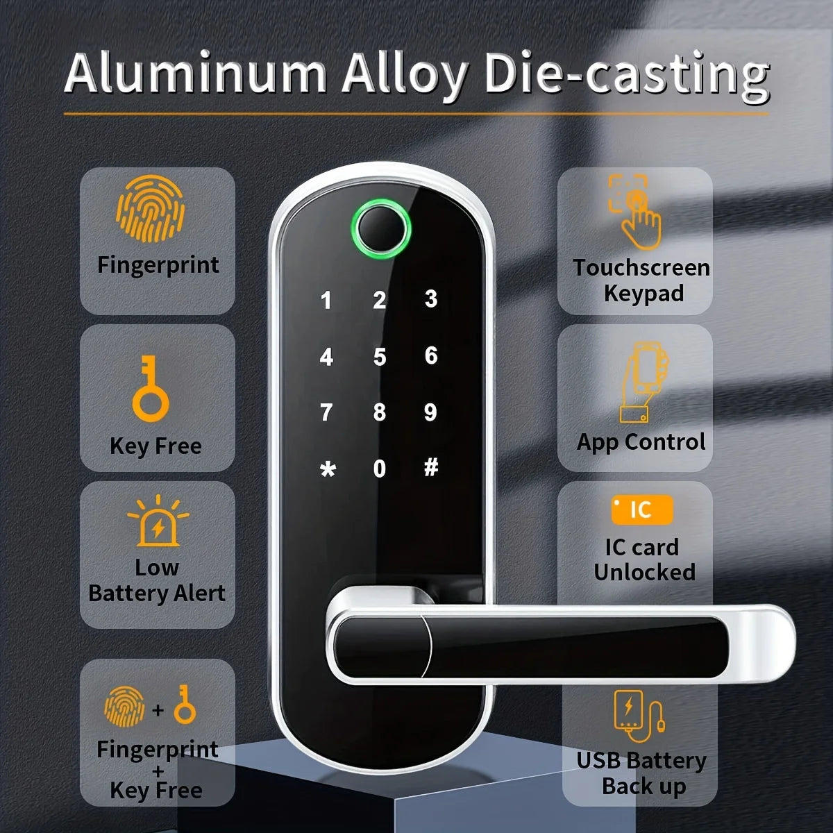 Biometric Fingerprint Padlock – Keyless Security for Home & Travel