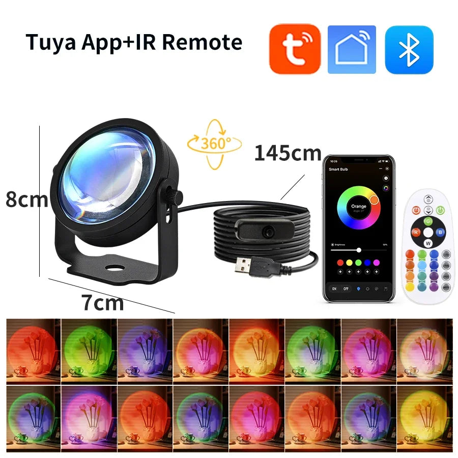 Gluxy Premium Smart App-Controlled Sunset Lamp
