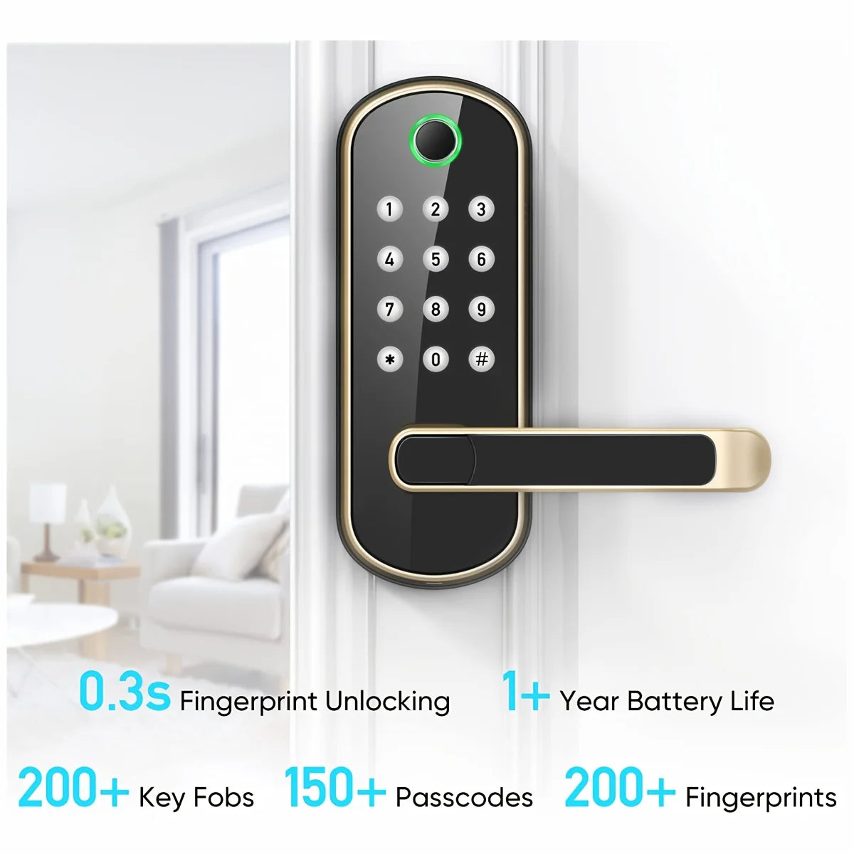Biometric Fingerprint Padlock – Keyless Security for Home & Travel